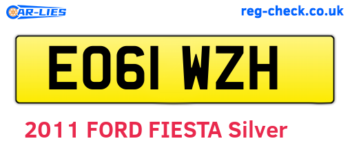 EO61WZH are the vehicle registration plates.
