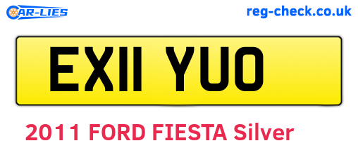 EX11YUO are the vehicle registration plates.