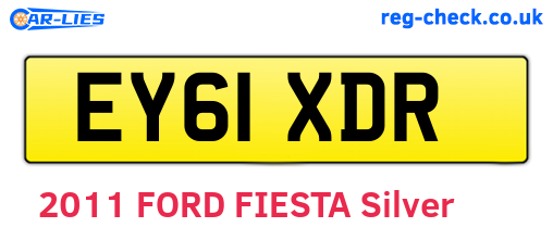 EY61XDR are the vehicle registration plates.
