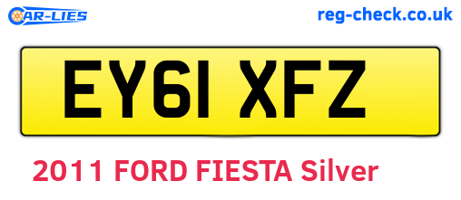 EY61XFZ are the vehicle registration plates.