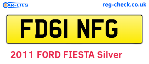 FD61NFG are the vehicle registration plates.