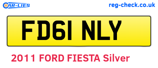 FD61NLY are the vehicle registration plates.