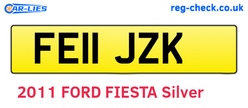 FE11JZK are the vehicle registration plates.