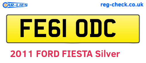 FE61ODC are the vehicle registration plates.