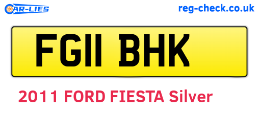 FG11BHK are the vehicle registration plates.
