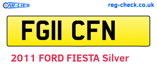 FG11CFN are the vehicle registration plates.