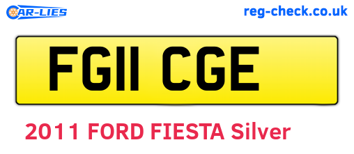 FG11CGE are the vehicle registration plates.