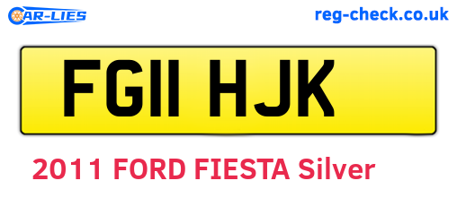 FG11HJK are the vehicle registration plates.