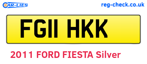 FG11HKK are the vehicle registration plates.