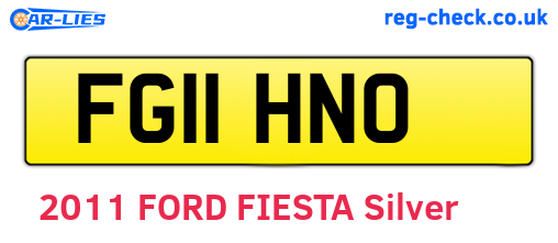 FG11HNO are the vehicle registration plates.