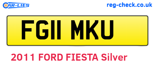 FG11MKU are the vehicle registration plates.