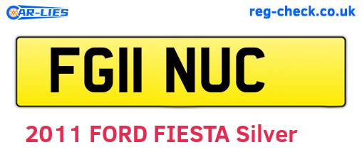 FG11NUC are the vehicle registration plates.