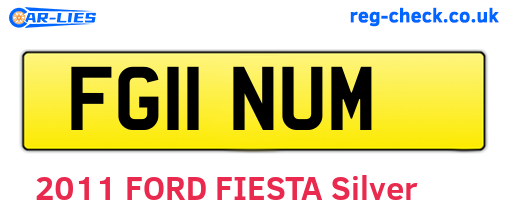 FG11NUM are the vehicle registration plates.