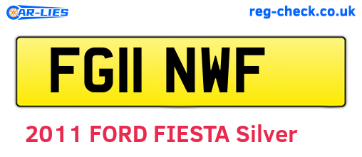 FG11NWF are the vehicle registration plates.