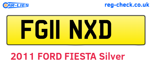 FG11NXD are the vehicle registration plates.