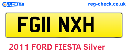 FG11NXH are the vehicle registration plates.