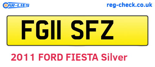 FG11SFZ are the vehicle registration plates.