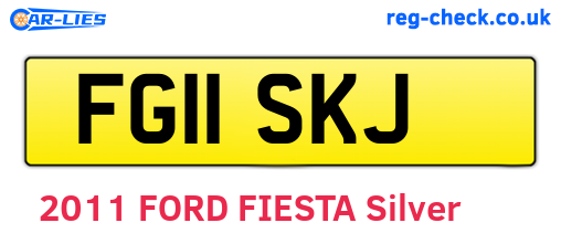 FG11SKJ are the vehicle registration plates.