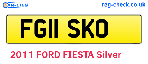 FG11SKO are the vehicle registration plates.