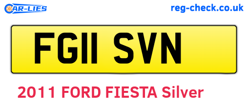 FG11SVN are the vehicle registration plates.