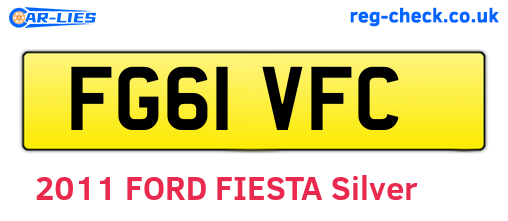 FG61VFC are the vehicle registration plates.