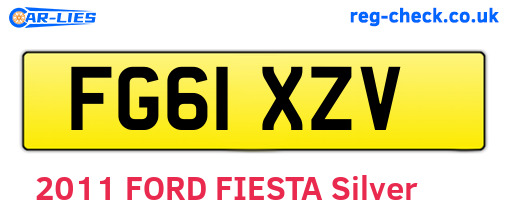 FG61XZV are the vehicle registration plates.