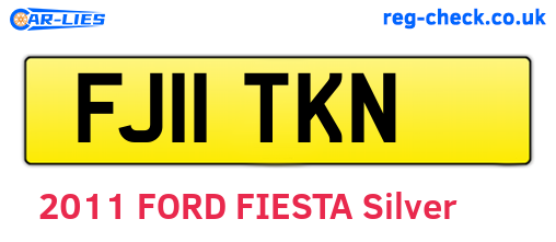 FJ11TKN are the vehicle registration plates.