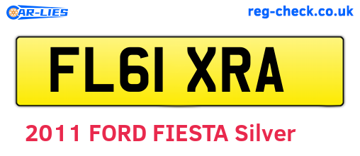 FL61XRA are the vehicle registration plates.