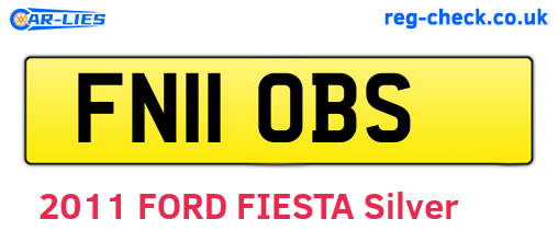 FN11OBS are the vehicle registration plates.