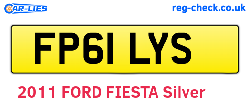 FP61LYS are the vehicle registration plates.