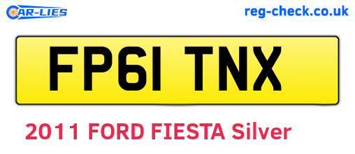 FP61TNX are the vehicle registration plates.
