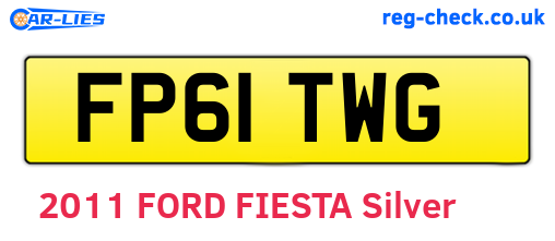 FP61TWG are the vehicle registration plates.