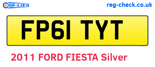 FP61TYT are the vehicle registration plates.