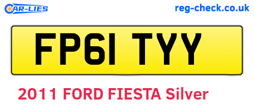 FP61TYY are the vehicle registration plates.
