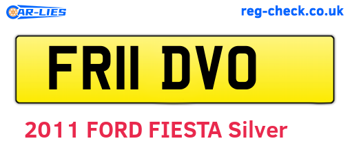 FR11DVO are the vehicle registration plates.