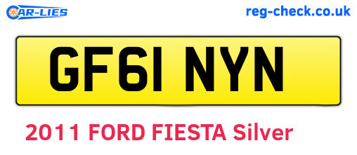 GF61NYN are the vehicle registration plates.