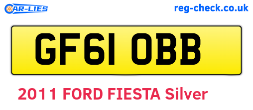 GF61OBB are the vehicle registration plates.