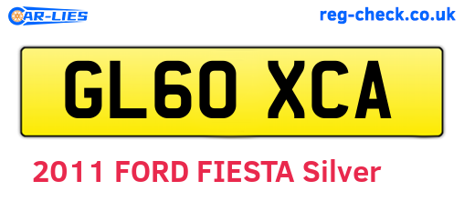 GL60XCA are the vehicle registration plates.