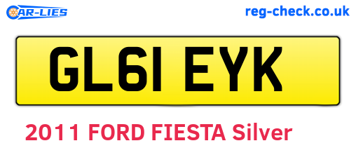 GL61EYK are the vehicle registration plates.