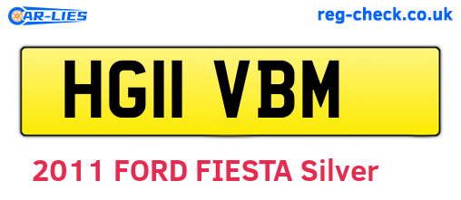HG11VBM are the vehicle registration plates.