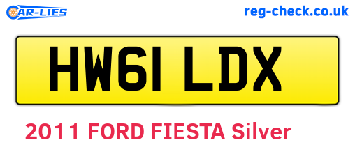 HW61LDX are the vehicle registration plates.