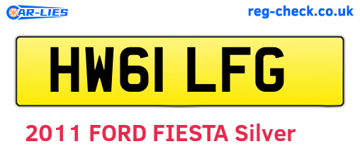 HW61LFG are the vehicle registration plates.