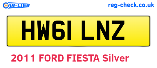 HW61LNZ are the vehicle registration plates.
