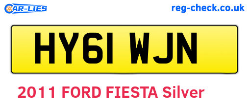 HY61WJN are the vehicle registration plates.
