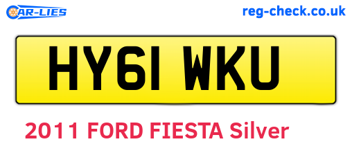 HY61WKU are the vehicle registration plates.