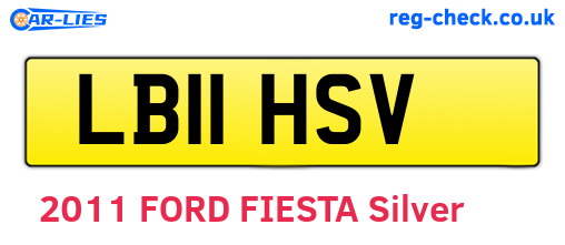 LB11HSV are the vehicle registration plates.