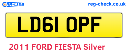 LD61OPF are the vehicle registration plates.