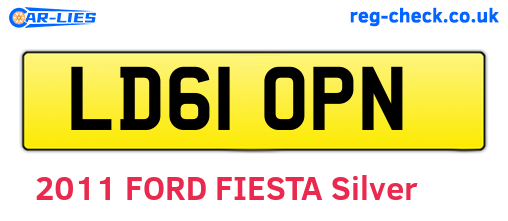 LD61OPN are the vehicle registration plates.