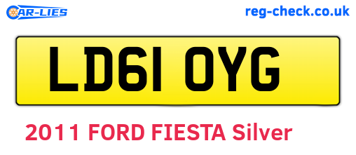 LD61OYG are the vehicle registration plates.