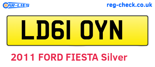 LD61OYN are the vehicle registration plates.